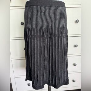 NWT Max Studio Black Ribbed Skater Skirt